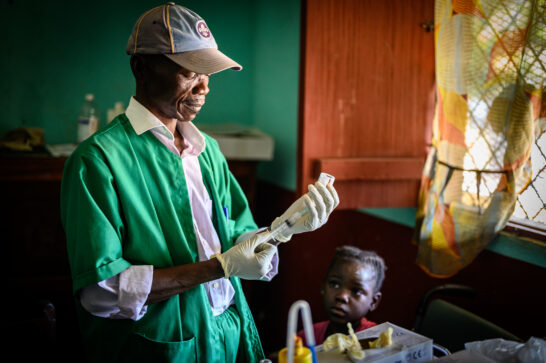 A health centre supported by Cordaid in the Central African Republic.