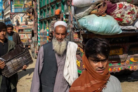 Afghan refugees in Pakistan.