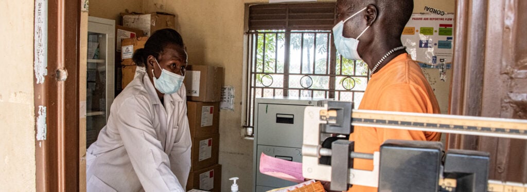 Health care staff in South Sudan.