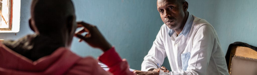 A psychosocial worker in a legal clinic in Ruyigi.