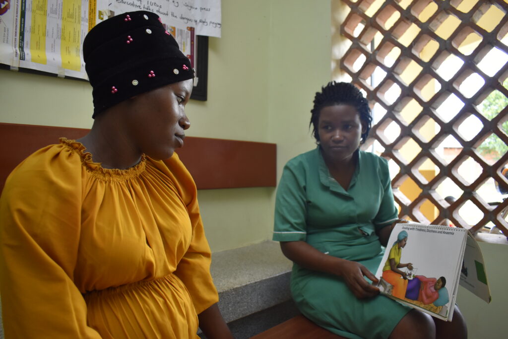 Ugandan women in a health centre.