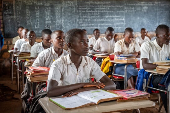 A class of school children in Burundi.