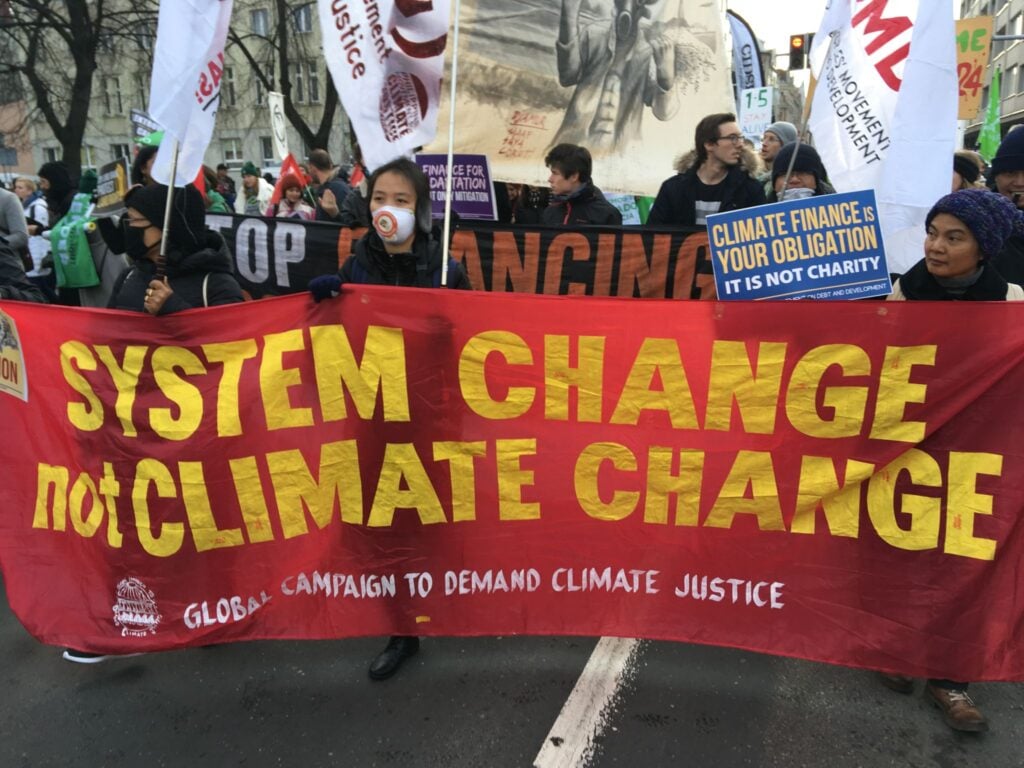 Climate protesters in Poland.