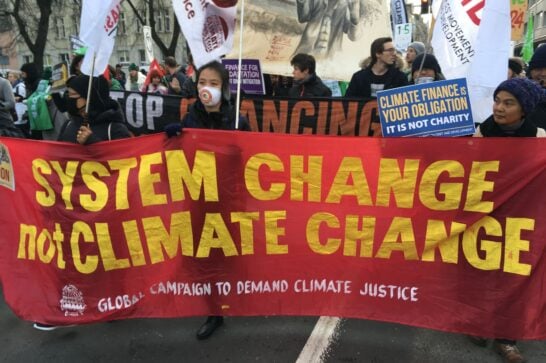 Climate protesters in Poland.