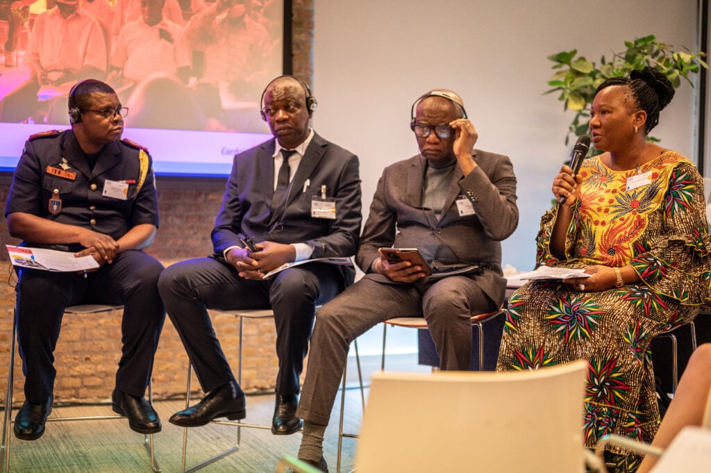 Congolese speakers at an event in The Hague.