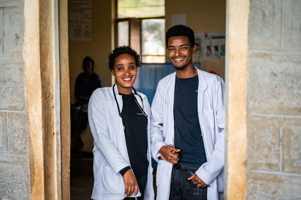 Two doctors in the Anja Health Centre, in Jimma, Ethiopia.
