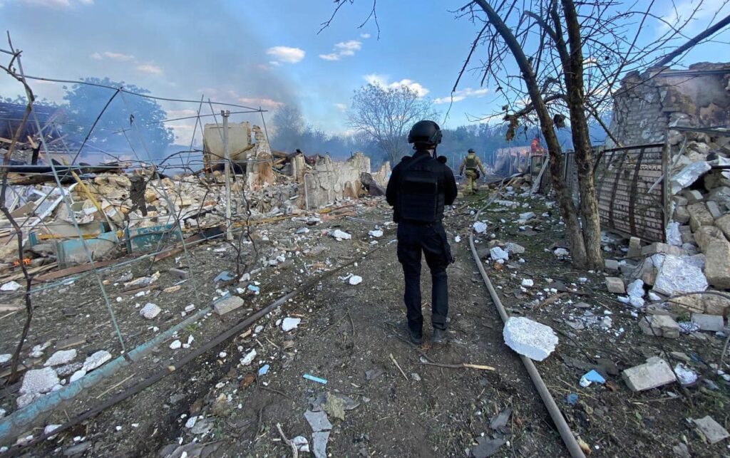 Verwoesting in de Charkiv regio.
